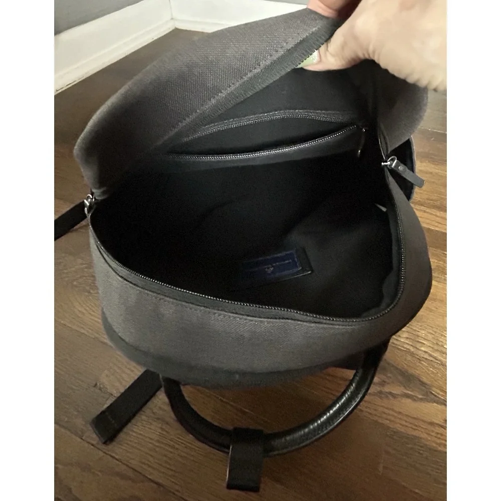 Brooks Brothers Grant Dual Handle Men's Black Backpack Classic Durable